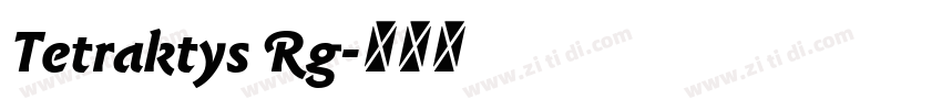 Tetraktys Rg字体转换